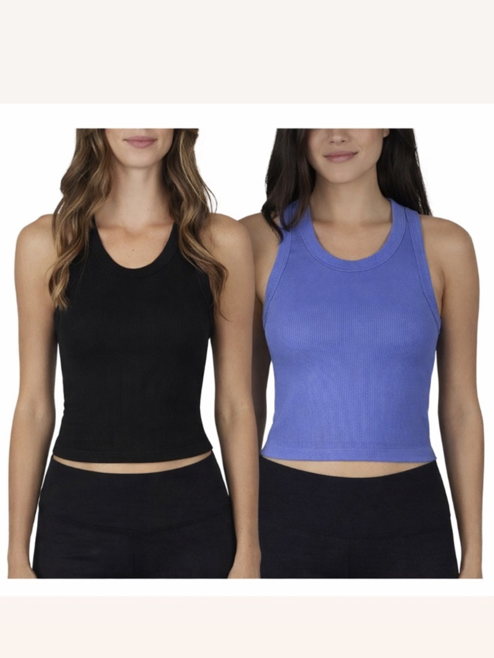 2-Pack Reflex Ribbed Racerback Tanks Large - Picture 2 of 8